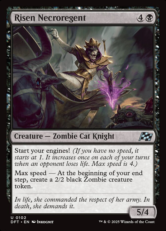 This Is An Image Of The Magic The Gathering Card Risen Necroregent From The Set Aetherdrift - Designed By Artist Inkognit