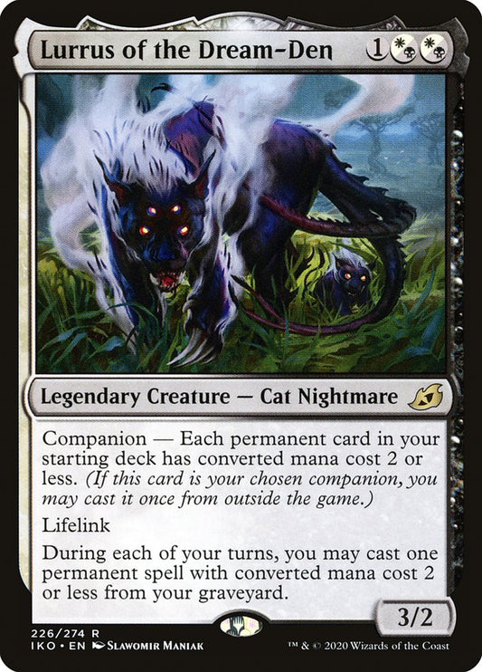 This Is An Image Of The Magic The Gathering Card Lurrus of the Dream-Den From The Set Ikoria: Lair of Behemoths - Designed By Artist Slawomir Maniak