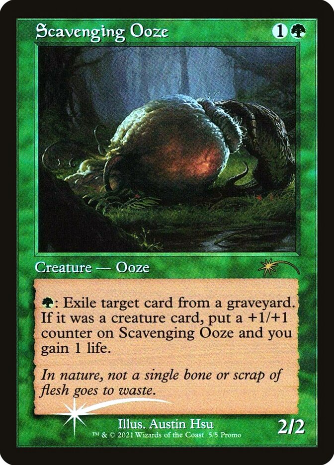 This Is An Image Of The Magic The Gathering Card Scavenging Ooze From The Set Foundations - Designed By Artist Austin Hsu