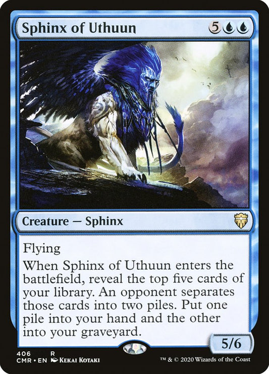 This Is An Image Of The Magic The Gathering Card Sphinx of Uthuun From The Set Commander Legends - Designed By Artist Kekai Kotaki