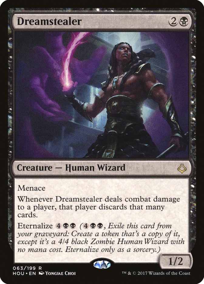 This Is An Image Of The Magic The Gathering Card Dreamstealer From The Set Hour of Devastation - Designed By Artist Yongjae Choi