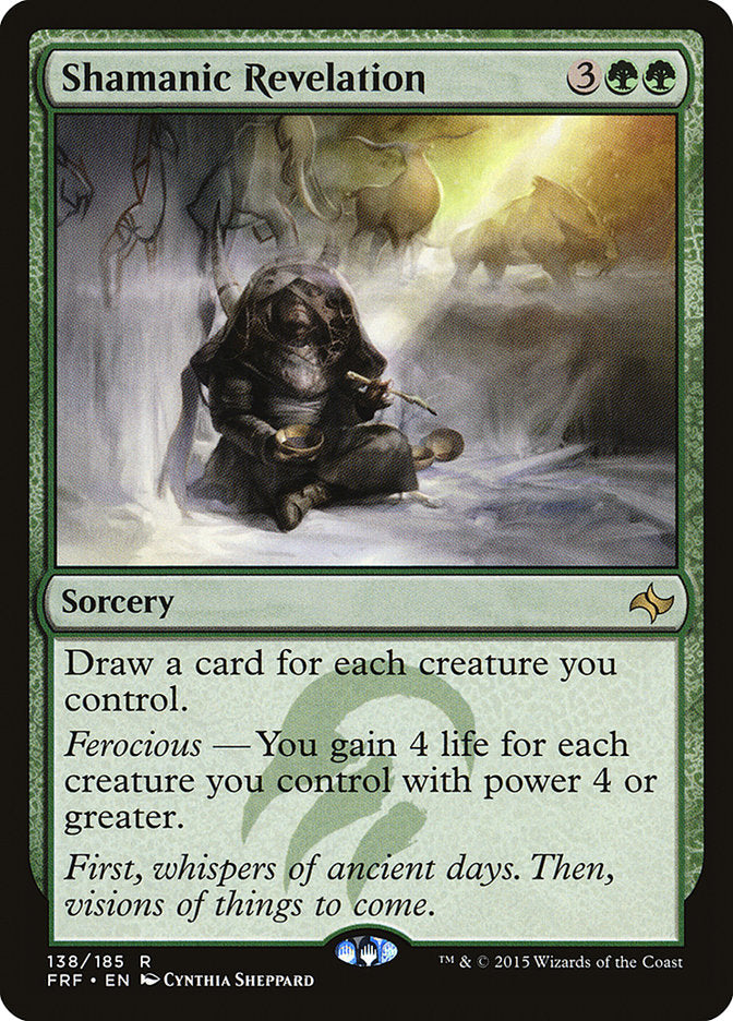 This Is An Image Of The Magic The Gathering Card Shamanic Revelation From The Set New Capenna Commander - Designed By Artist Cynthia Sheppard