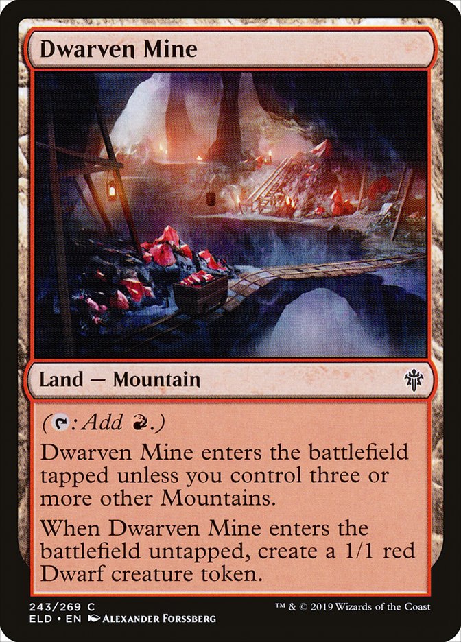 This Is An Image Of The Magic The Gathering Card Dwarven Mine From The Set Throne of Eldraine - Designed By Artist Alexander Forssberg