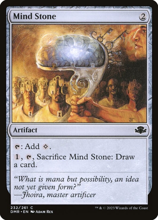 This Is An Image Of The Magic The Gathering Card Mind Stone From The Set Duskmourn: House of Horror Commander - Designed By Artist Camille Alquier