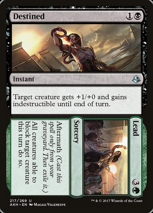This Is An Image Of The Magic The Gathering Card Destined // Lead From The Set Amonkhet - Designed By Artist Magali Villeneuve