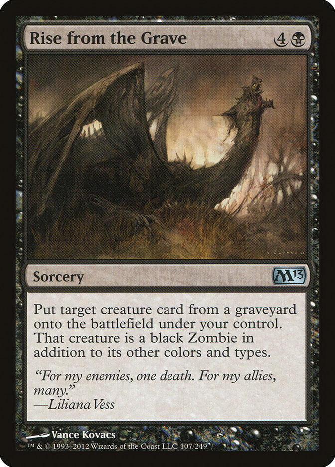 This Is An Image Of The Magic The Gathering Card Rise from the Grave From The Set Zendikar Rising Commander - Designed By Artist Kieran Yanner