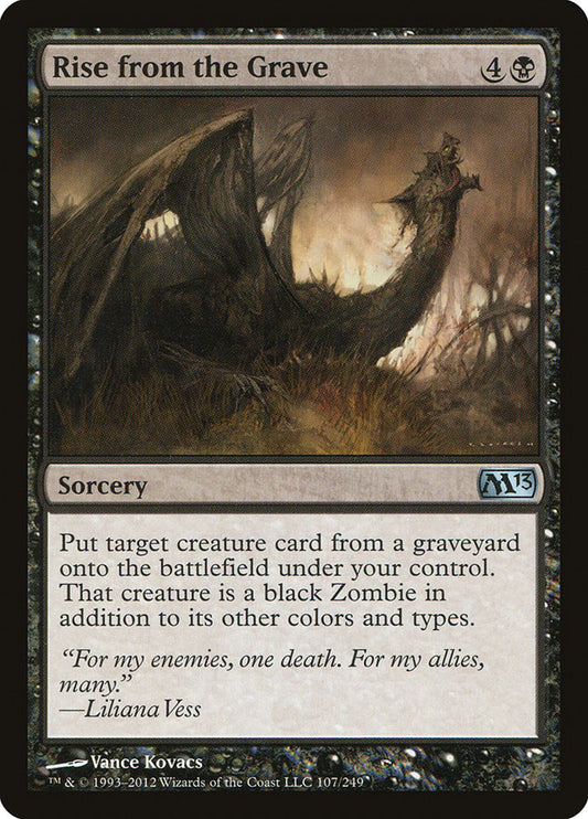 This Is An Image Of The Magic The Gathering Card Rise from the Grave From The Set Zendikar Rising Commander - Designed By Artist Kieran Yanner