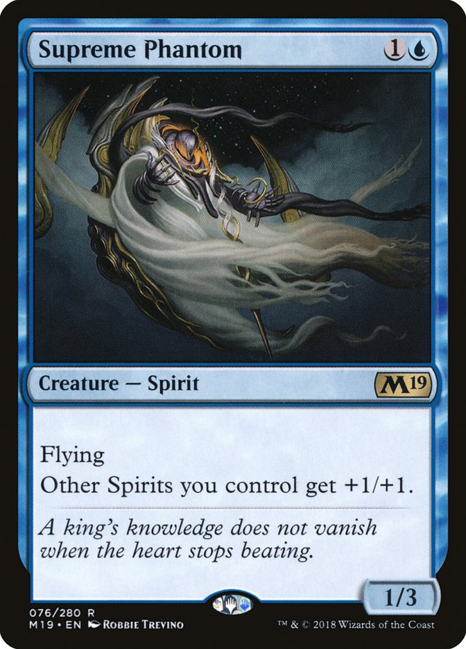 This Is An Image Of The Magic The Gathering Card Supreme Phantom From The Set Crimson Vow Commander - Designed By Artist Robbie Trevino