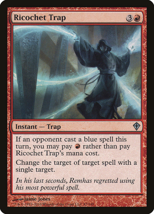 This Is An Image Of The Magic The Gathering Card Ricochet Trap From The Set Worldwake - Designed By Artist Jaime Jones