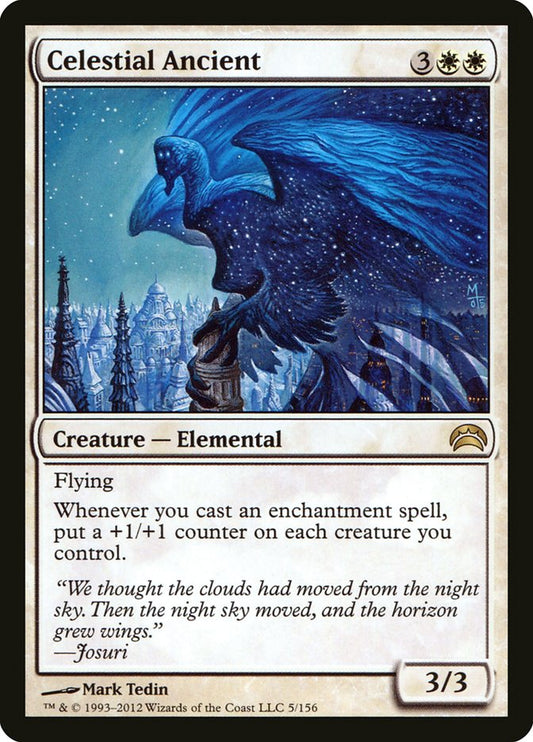 This Is An Image Of The Magic The Gathering Card Celestial Ancient From The Set Planechase Anthology - Designed By Artist Mark Tedin