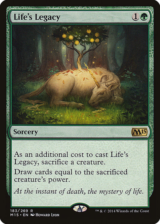 This Is An Image Of The Magic The Gathering Card Life's Legacy From The Set New Capenna Commander - Designed By Artist Howard Lyon