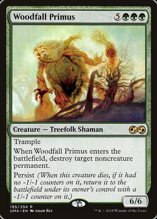 This Is An Image Of The Magic The Gathering Card Woodfall Primus From The Set New Capenna Commander - Designed By Artist Adam Rex