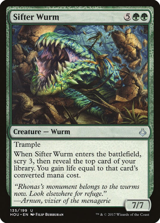 This Is An Image Of The Magic The Gathering Card Sifter Wurm From The Set Commander Legends - Designed By Artist Filip Burburan