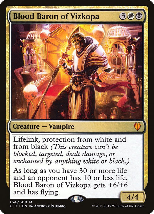 This Is An Image Of The Magic The Gathering Card Blood Baron of Vizkopa From The Set Iconic Masters - Designed By Artist Anthony Palumbo