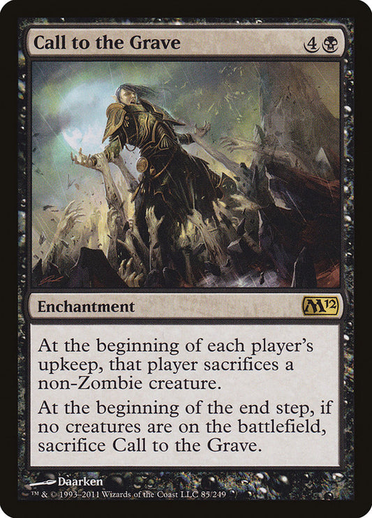 This Is An Image Of The Magic The Gathering Card Call to the Grave From The Set Magic 2012 - Designed By Artist Daarken
