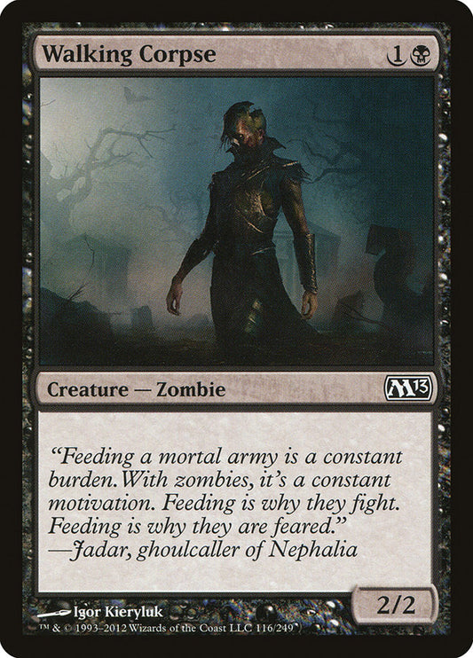 This Is An Image Of The Magic The Gathering Card Walking Corpse From The Set Core Set 2021 - Designed By Artist Igor Kieryluk