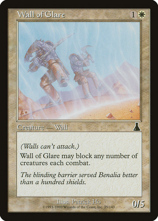 This Is An Image Of The Magic The Gathering Card Wall of Glare From The Set Urza's Destiny - Designed By Artist Patrick Ho