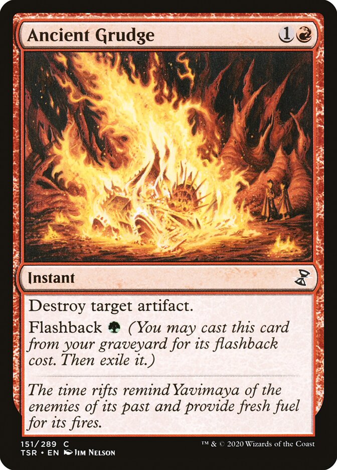 This Is An Image Of The Magic The Gathering Card Ancient Grudge From The Set Time Spiral Remastered - Designed By Artist Jim Nelson