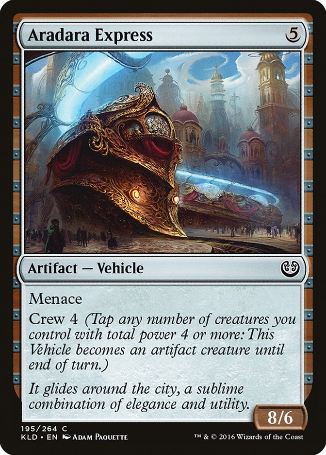 This Is An Image Of The Magic The Gathering Card Aradara Express From The Set Kaladesh - Designed By Artist Adam Paquette