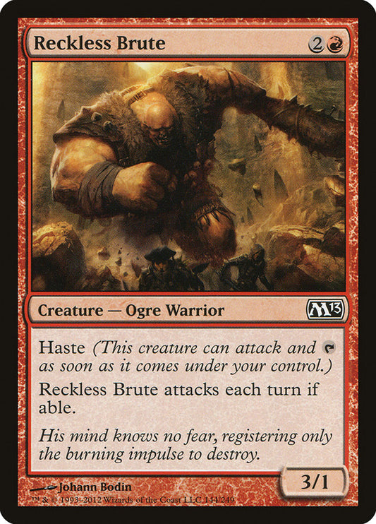 This Is An Image Of The Magic The Gathering Card Reckless Brute From The Set Magic 2013 - Designed By Artist Johann Bodin
