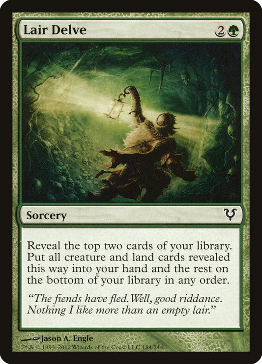 This Is An Image Of The Magic The Gathering Card Lair Delve From The Set Avacyn Restored - Designed By Artist Jason A. Engle