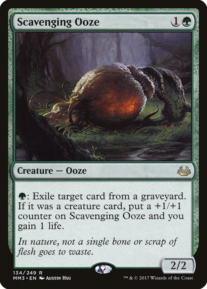This Is An Image Of The Magic The Gathering Card Scavenging Ooze From The Set Foundations - Designed By Artist Austin Hsu