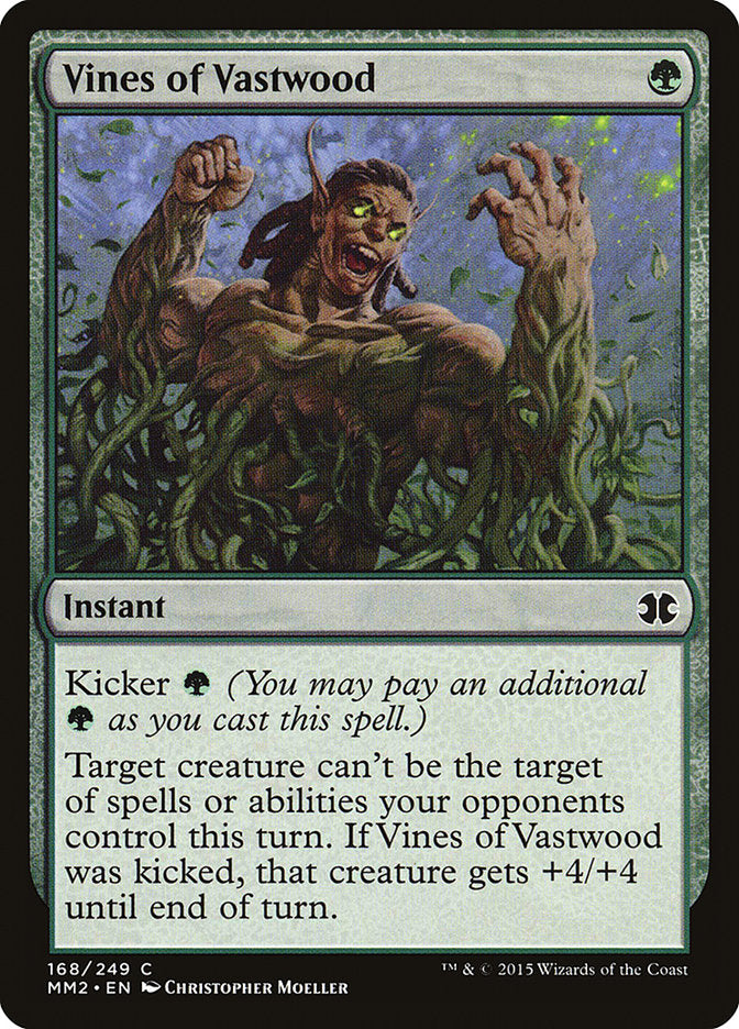 This Is An Image Of The Magic The Gathering Card Vines of Vastwood From The Set Modern Masters 2015 - Designed By Artist Christopher Moeller