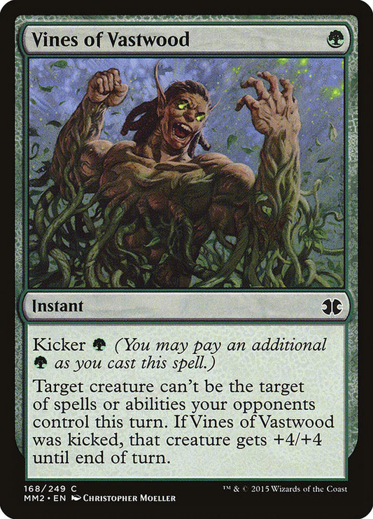 This Is An Image Of The Magic The Gathering Card Vines of Vastwood From The Set Modern Masters 2015 - Designed By Artist Christopher Moeller