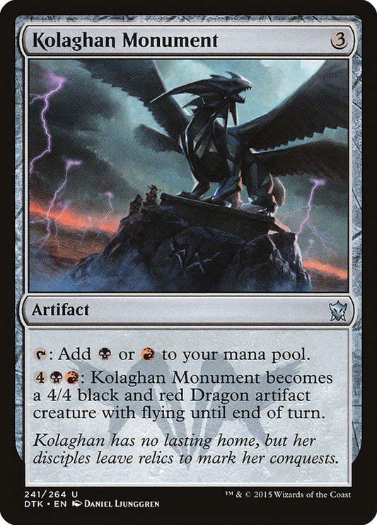 This Is An Image Of The Magic The Gathering Card Kolaghan Monument From The Set Iconic Masters - Designed By Artist Daniel Ljunggren