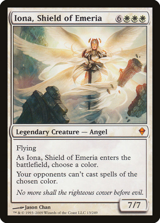 This Is An Image Of The Magic The Gathering Card Iona, Shield of Emeria From The Set Modern Masters 2015 - Designed By Artist Jason Chan