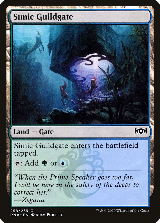 This Is An Image Of The Magic The Gathering Card Simic Guildgate From The Set Foundations - Designed By Artist Svetlin Velinov
