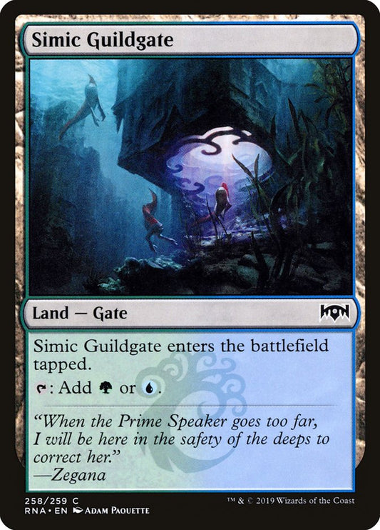 This Is An Image Of The Magic The Gathering Card Simic Guildgate From The Set Foundations - Designed By Artist Svetlin Velinov