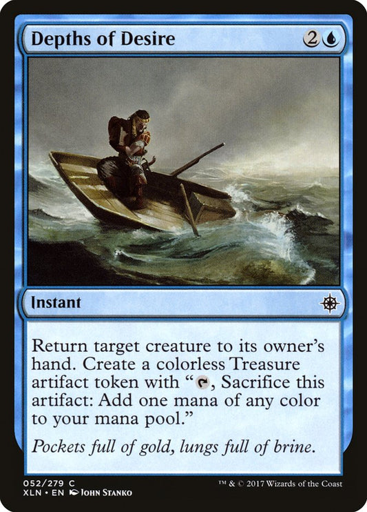 This Is An Image Of The Magic The Gathering Card Depths of Desire From The Set Ixalan - Designed By Artist John Stanko