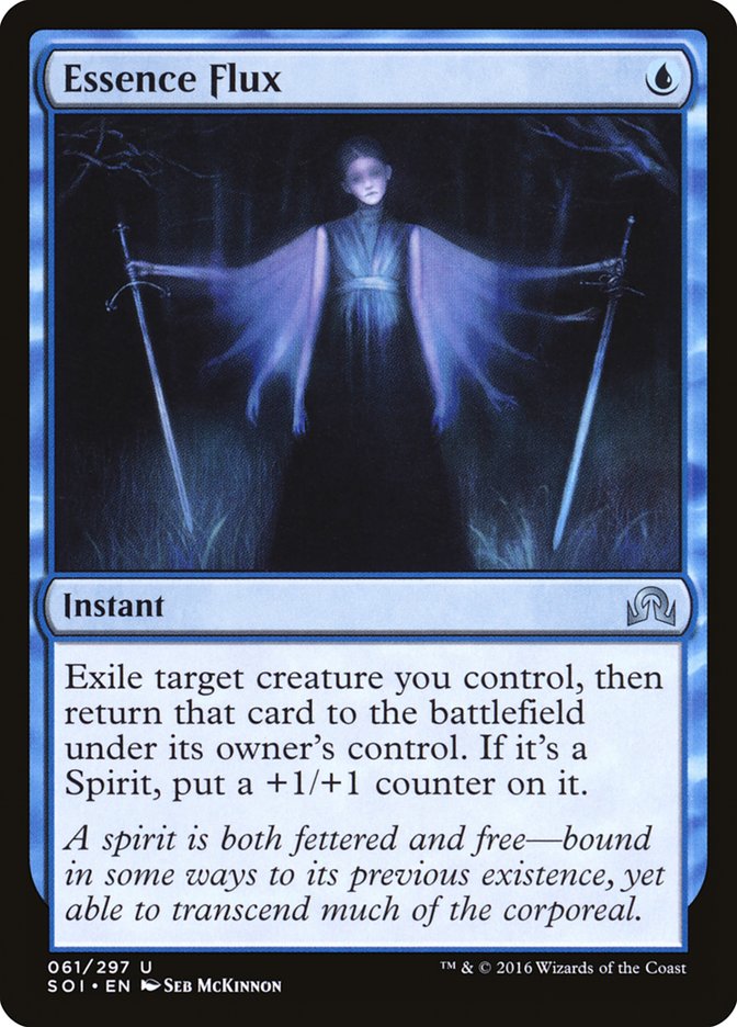 This Is An Image Of The Magic The Gathering Card Essence Flux From The Set Innistrad Remastered - Designed By Artist Seb McKinnon