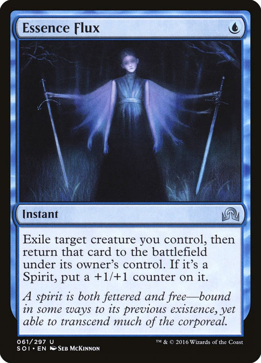 This Is An Image Of The Magic The Gathering Card Essence Flux From The Set Innistrad Remastered - Designed By Artist Seb McKinnon