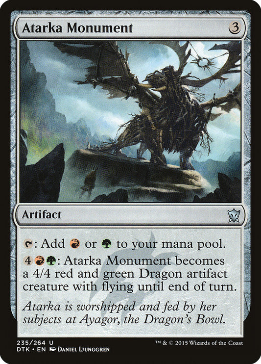 This Is An Image Of The Magic The Gathering Card Atarka Monument From The Set Dragons of Tarkir - Designed By Artist Daniel Ljunggren
