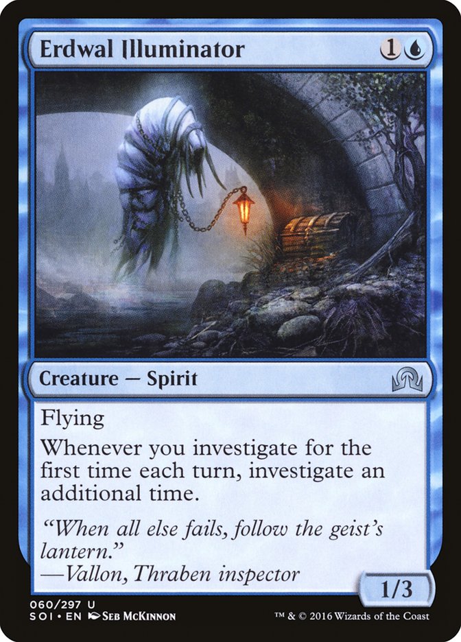 This Is An Image Of The Magic The Gathering Card Erdwal Illuminator From The Set Murders at Karlov Manor Commander - Designed By Artist Erikas Perl