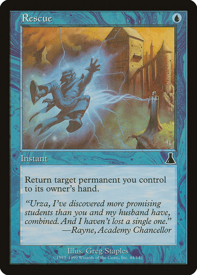This Is An Image Of The Magic The Gathering Card Rescue From The Set Dominaria - Designed By Artist Joe Slucher