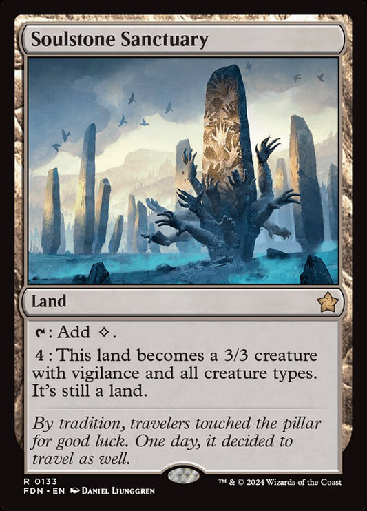 This Is An Image Of The Magic The Gathering Card Soulstone Sanctuary From The Set Foundations - Designed By Artist Daniel Ljunggren