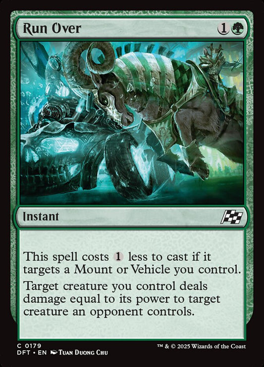 This Is An Image Of The Magic The Gathering Card Run Over From The Set Aetherdrift - Designed By Artist Tuan Duong Chu