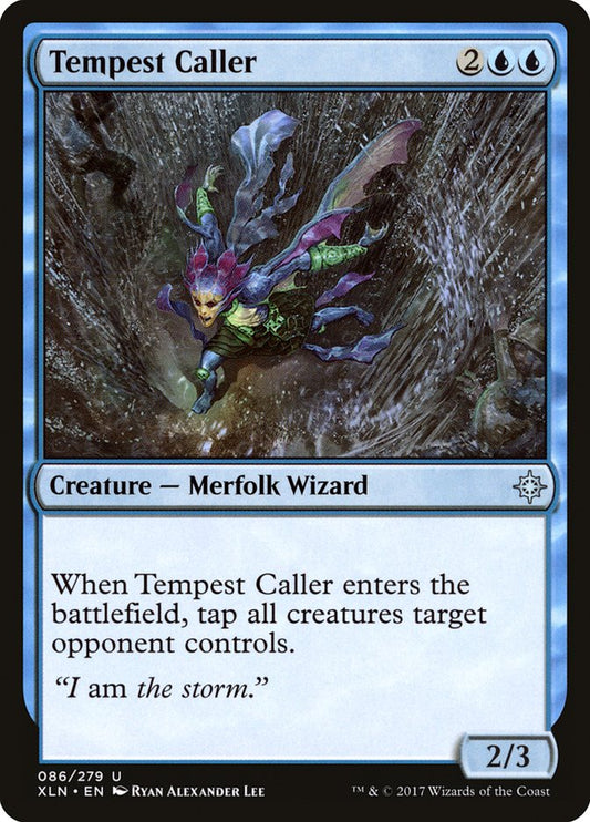 This Is An Image Of The Magic The Gathering Card Tempest Caller From The Set Ixalan - Designed By Artist Ryan Alexander Lee
