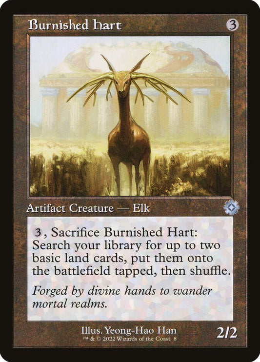 This Is An Image Of The Magic The Gathering Card Burnished Hart From The Set Foundations - Designed By Artist Yeong-Hao Han