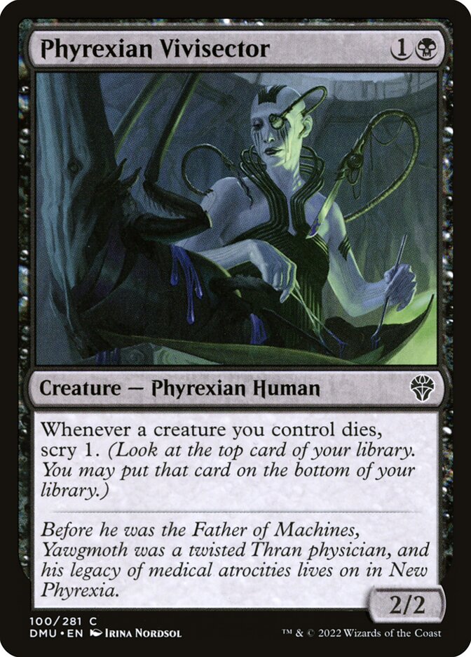 This Is An Image Of The Magic The Gathering Card Phyrexian Vivisector From The Set Dominaria United - Designed By Artist Irina Nordsol