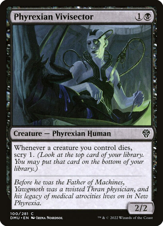 This Is An Image Of The Magic The Gathering Card Phyrexian Vivisector From The Set Dominaria United - Designed By Artist Irina Nordsol