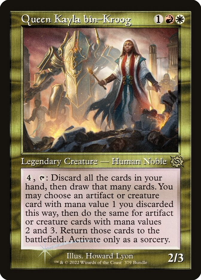 This Is An Image Of The Magic The Gathering Card Queen Kayla bin-Kroog From The Set The Brothers' War - Designed By Artist Cristi Balanescu