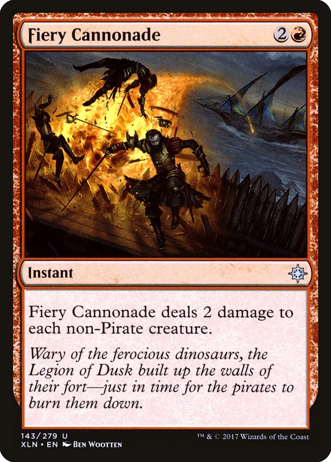 This Is An Image Of The Magic The Gathering Card Fiery Cannonade From The Set Commander Legends - Designed By Artist Ben Wootten