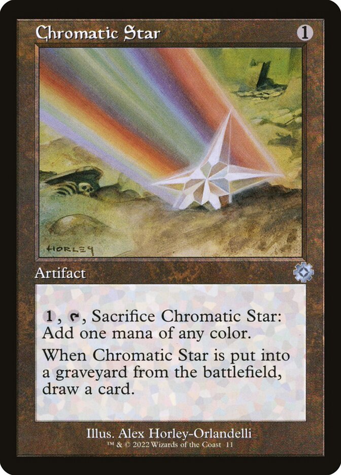 This Is An Image Of The Magic The Gathering Card Chromatic Star From The Set Time Spiral Remastered - Designed By Artist Daniel Ljunggren