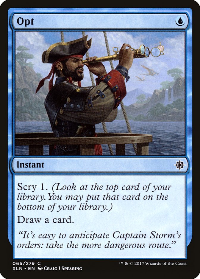 This Is An Image Of The Magic The Gathering Card Opt From The Set Tarkir: Dragonstorm Commander - Designed By Artist Craig J Spearing