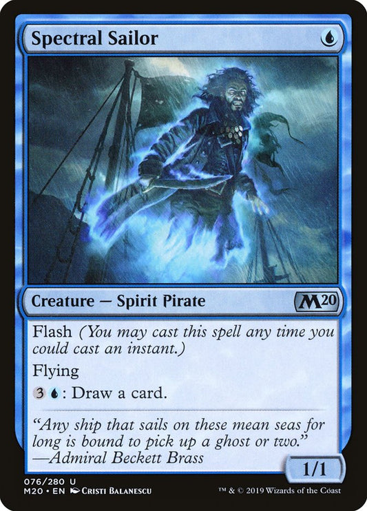 This Is An Image Of The Magic The Gathering Card Spectral Sailor From The Set Foundations - Designed By Artist Cristi Balanescu