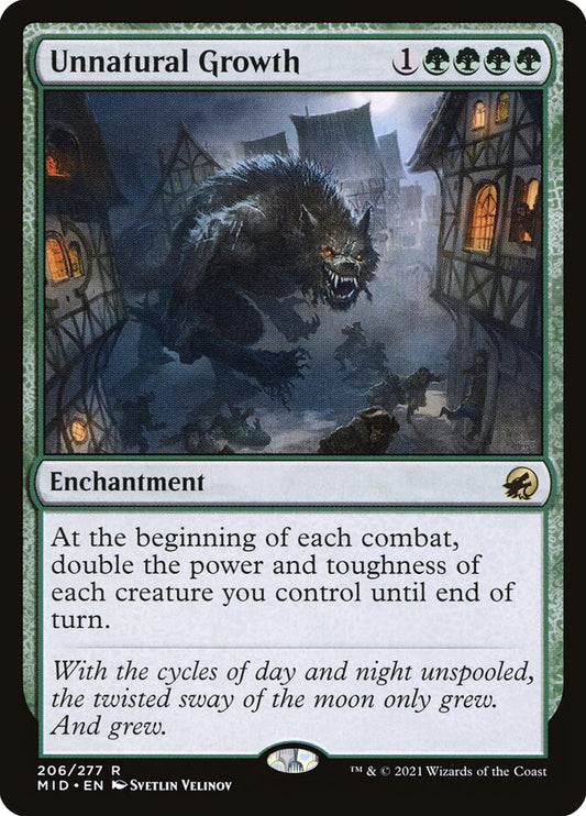 This Is An Image Of The Magic The Gathering Card Unnatural Growth From The Set Innistrad Remastered - Designed By Artist Svetlin Velinov